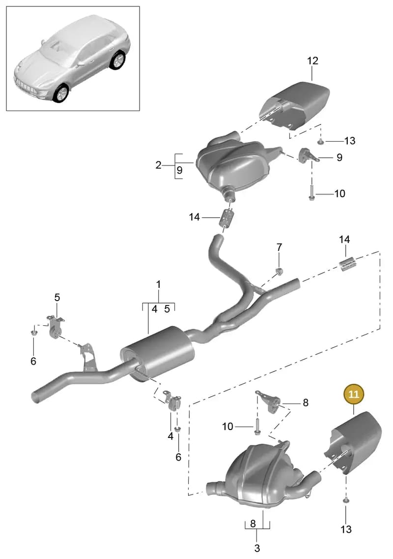95B253681AH — Porsche Macan (2013-2018) diagram p44202060, position 11