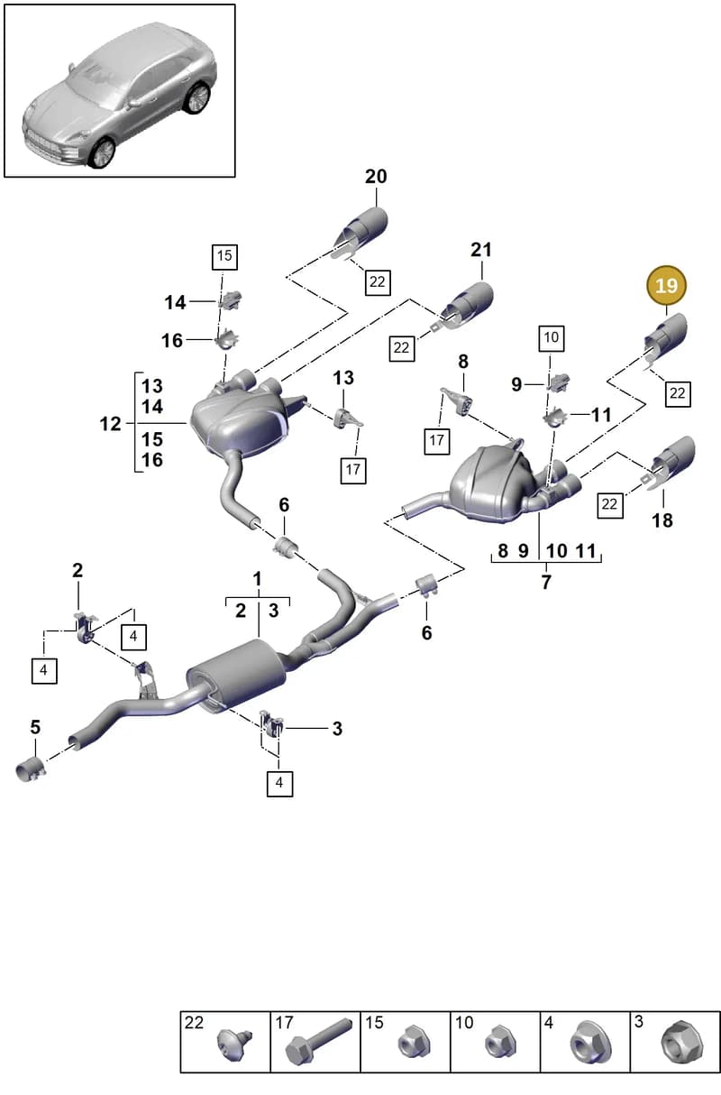 95B253681CN — Porsche Macan (2018-2022) diagram p52202370, position 19