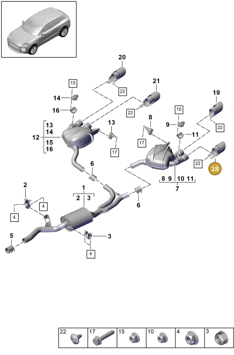95B253681CP — Porsche Macan (2018-2022) diagram p52202370, position 18