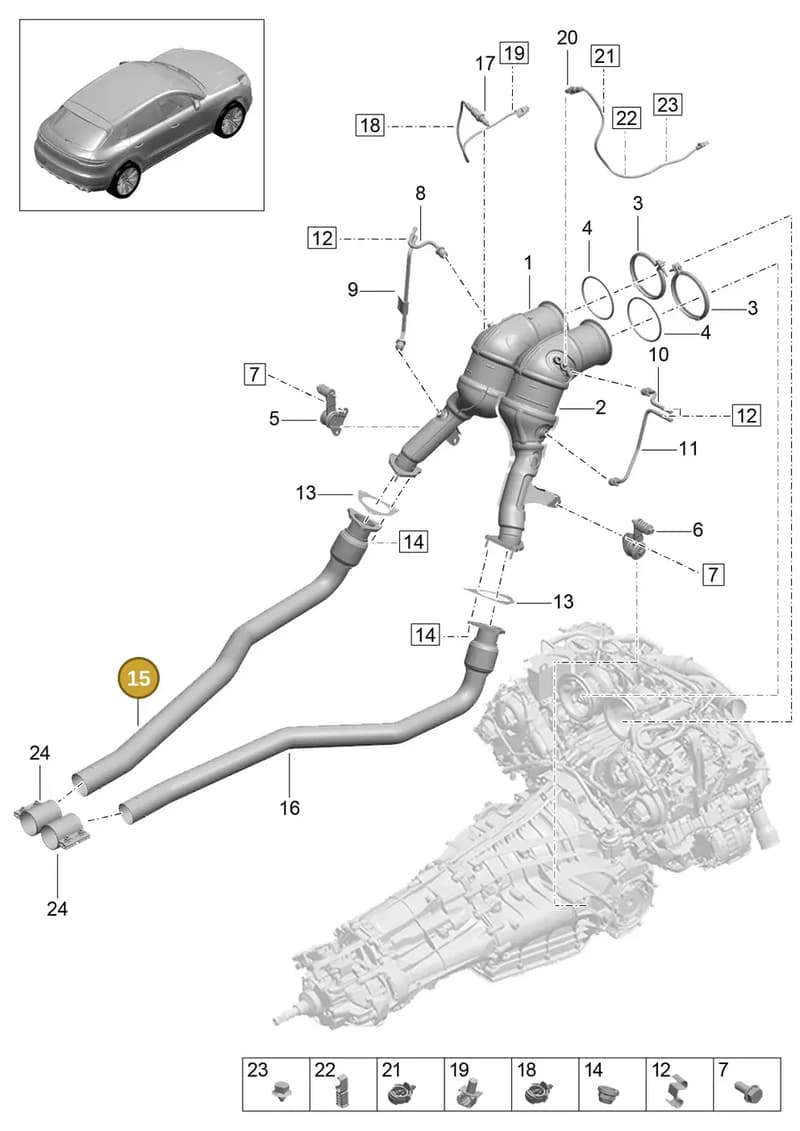 95B253681CT — Porsche Macan (2018-2022) diagram p52000130, position 15