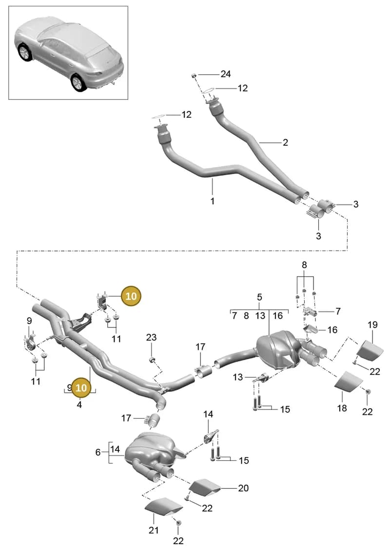 95B253681T — Porsche Macan (2013-2018) diagram p44202050, position 10