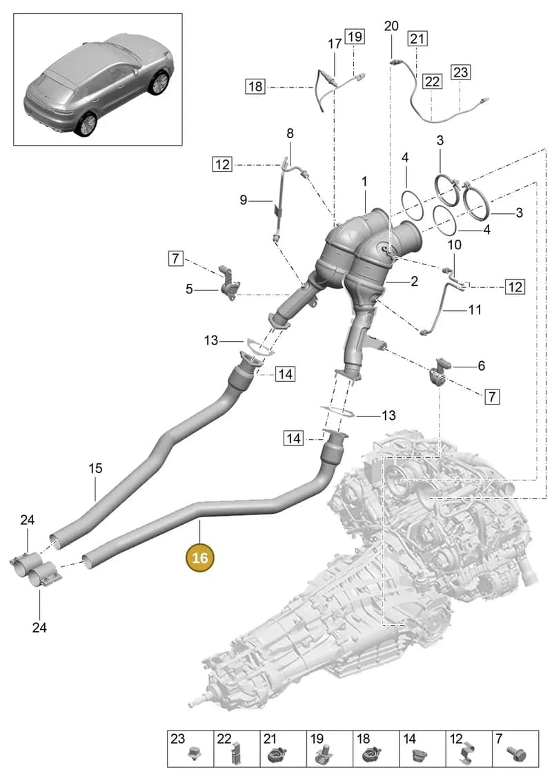 95B253682CS — Porsche Macan (2018-2022) diagram p52000130, position 16