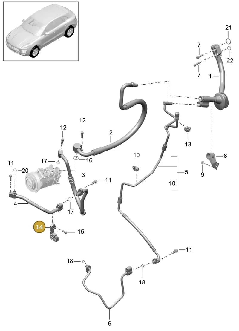 95B260197 — Porsche Macan (2013-2018) diagram p44813070, position 14