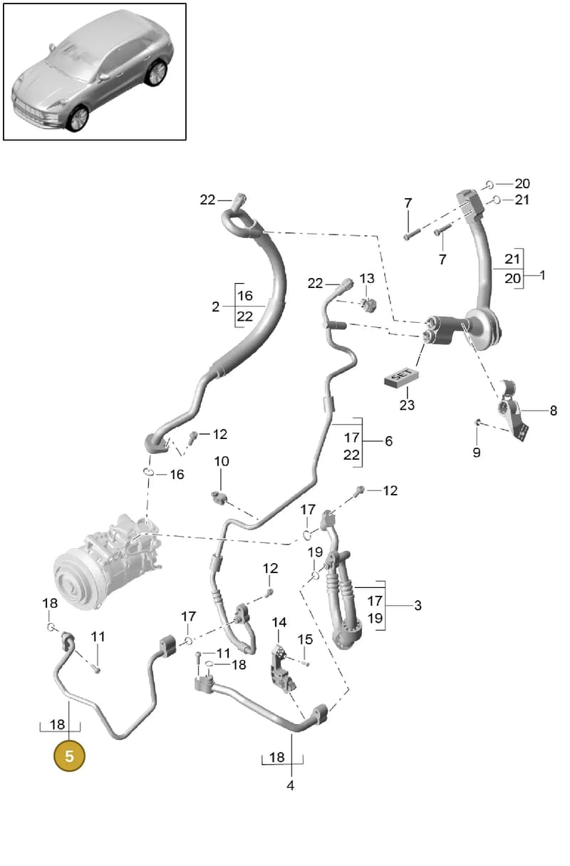 95B260367C — Porsche Macan (2013-2018) diagram p44813060, position 5