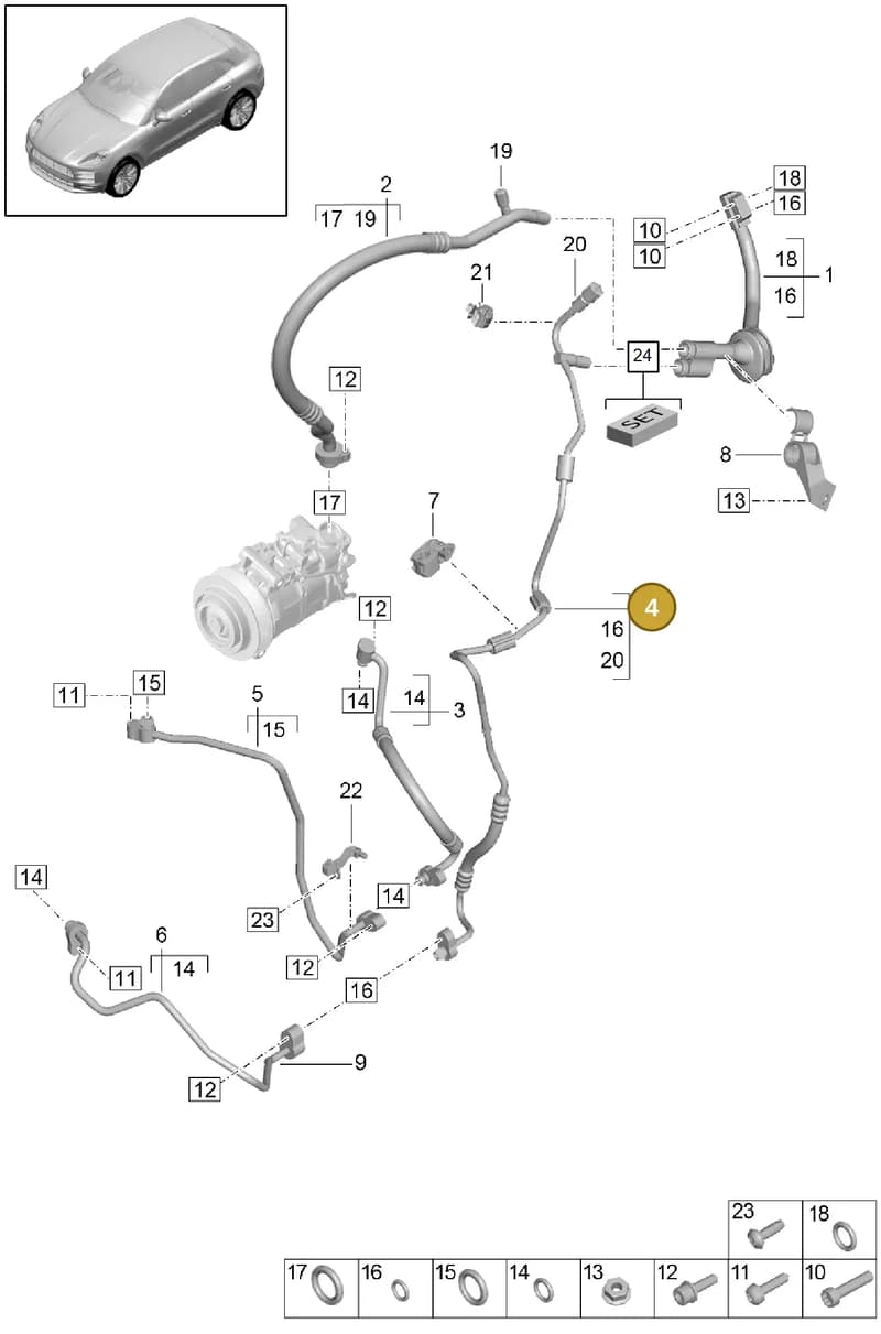 95B260710J — Porsche Macan (2018-2022) diagram p52814500, position 4