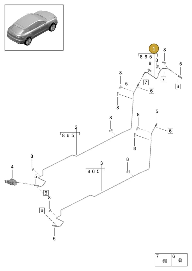 95B261191AB — Porsche Macan (2018-2022) diagram p52813900, position 1