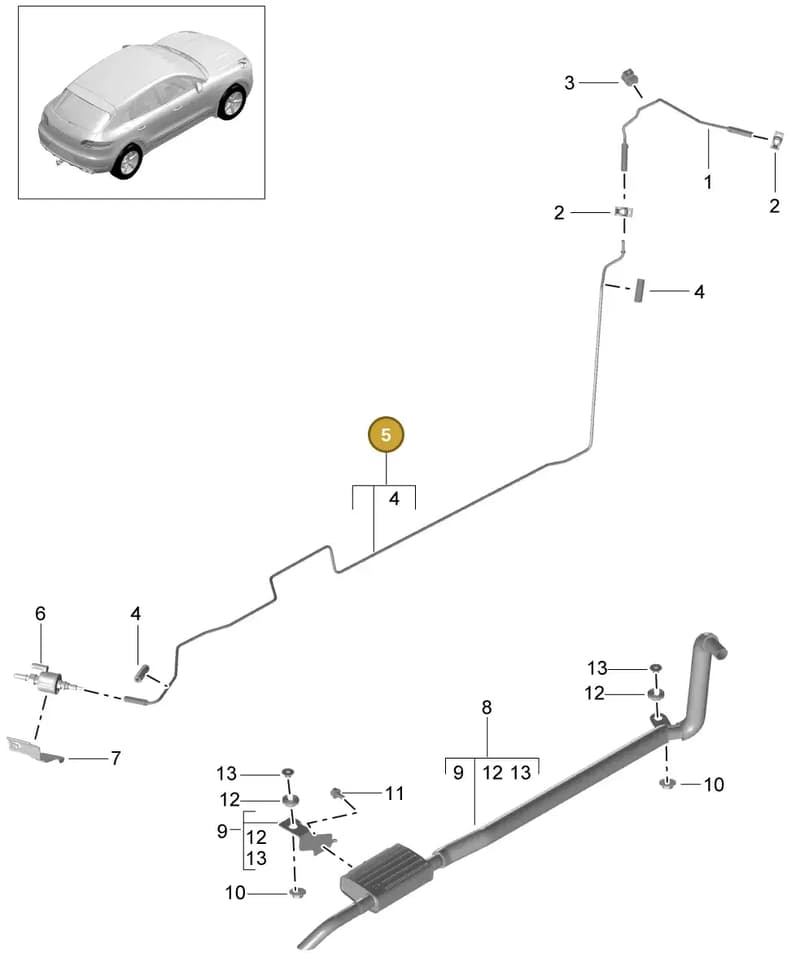 95B261191A — Porsche Macan (2013-2018) diagram p44813030, position 5