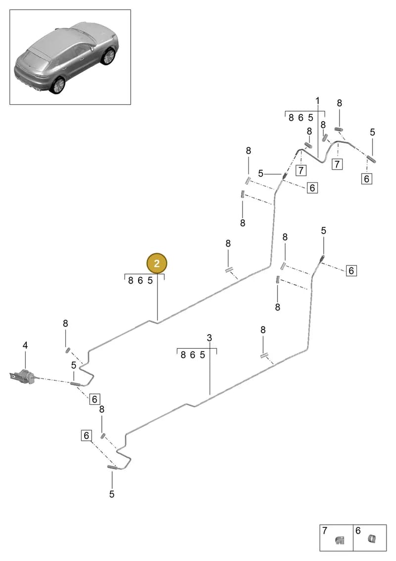 95B261191L — Porsche Macan (2018-2022) diagram p52813900, position 2