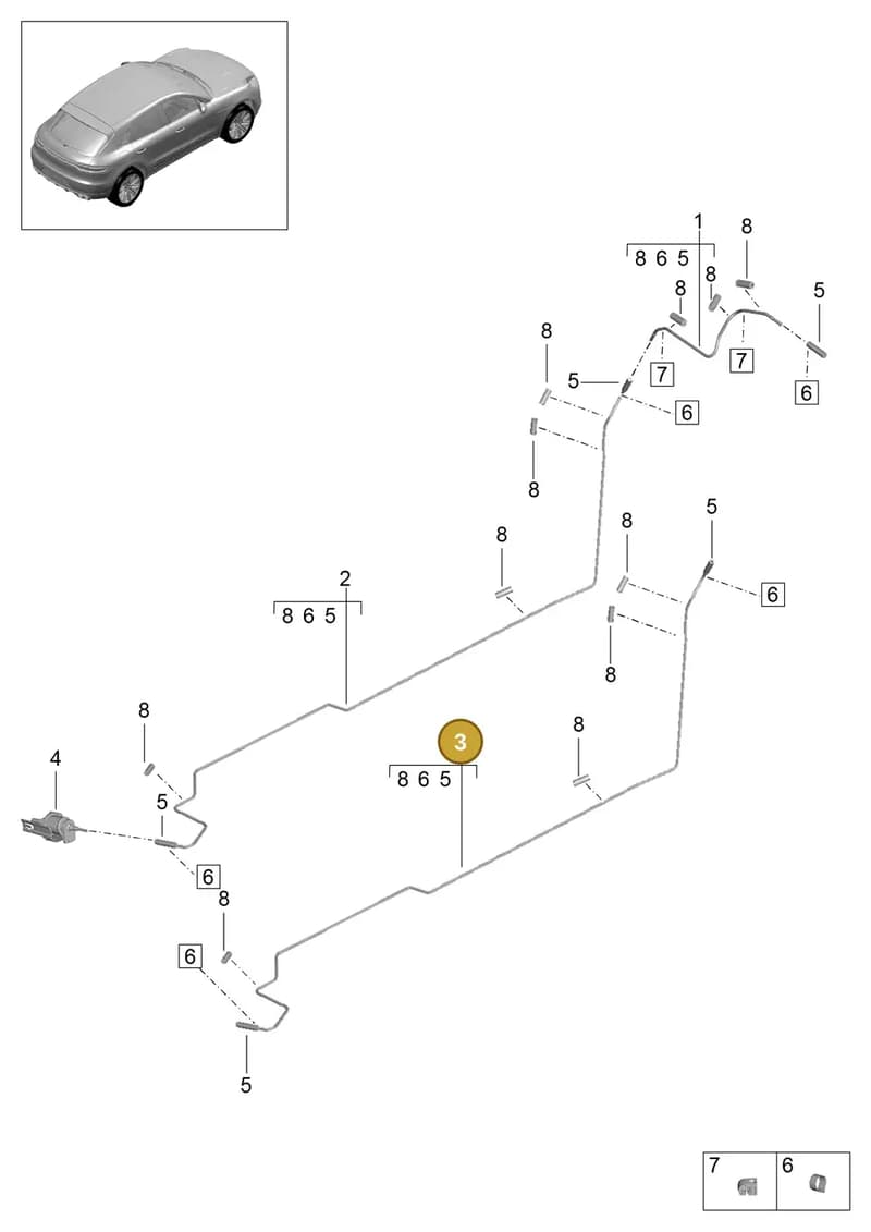 95B261191M — Porsche Macan (2018-2022) diagram p52813900, position 3