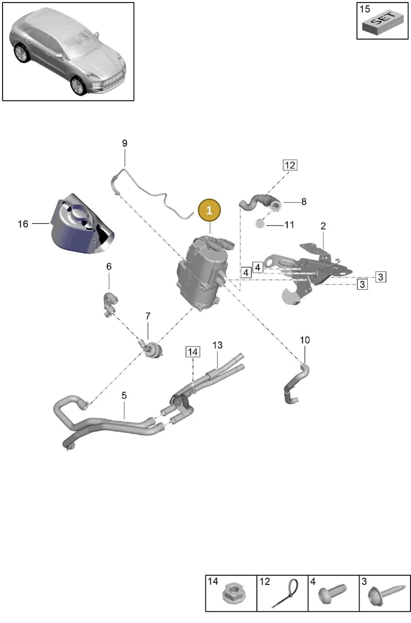 95B265105D — Porsche Macan (2018-2022) diagram p52813800, position 1