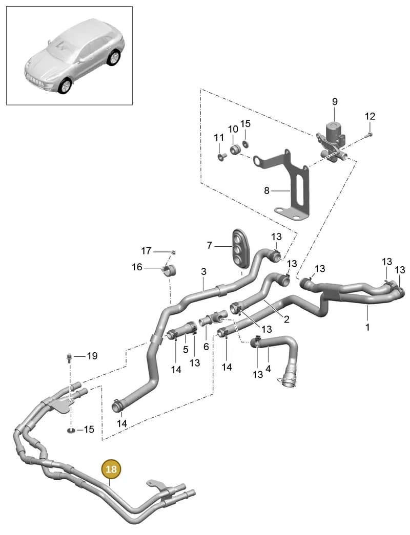 95B265235C — Porsche Macan (2013-2018) diagram p44813010, position 18