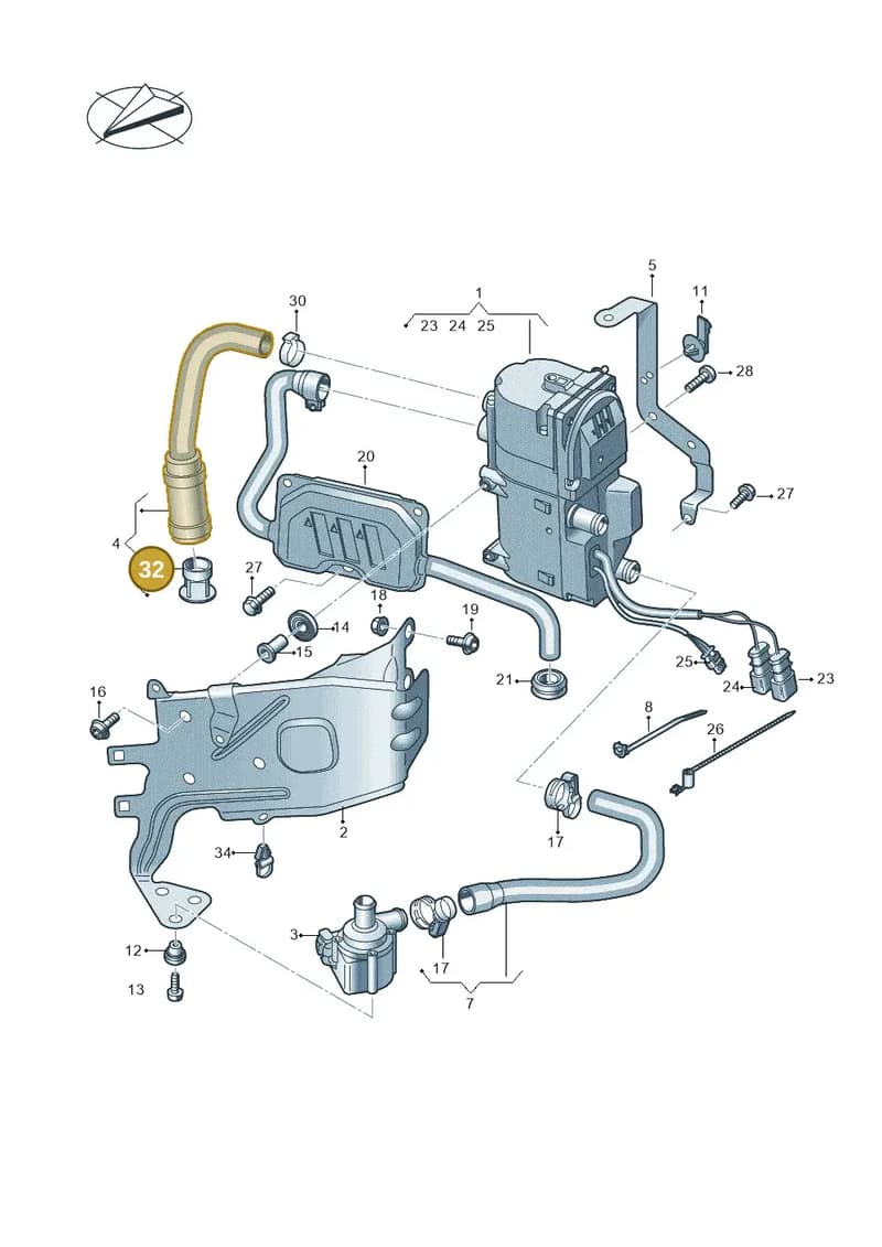 95B265587 — Audi A6 (2018-2025) diagram 435261000, position 32