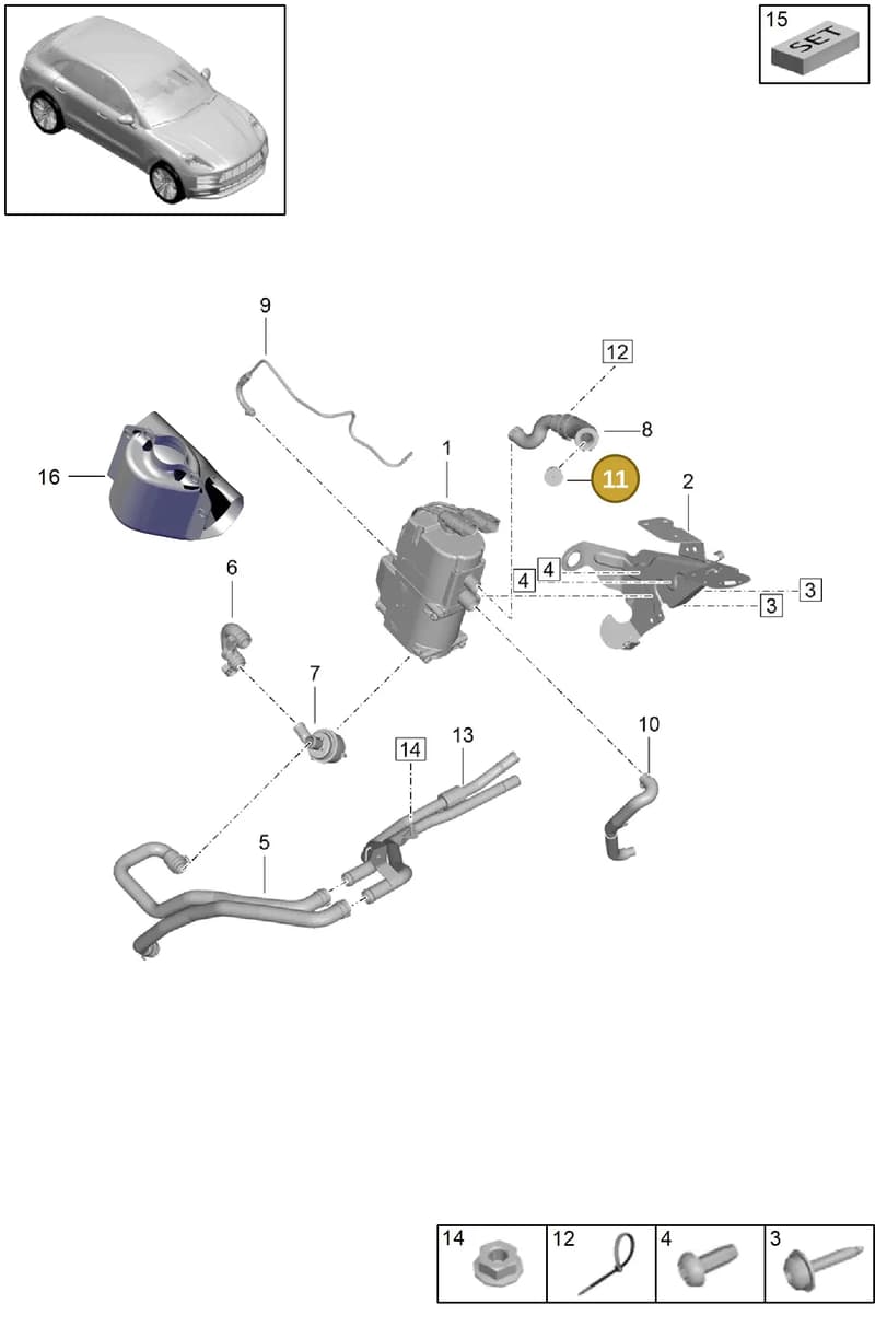 95B265587 — Porsche Macan (2018-2022) diagram p52813800, position 11