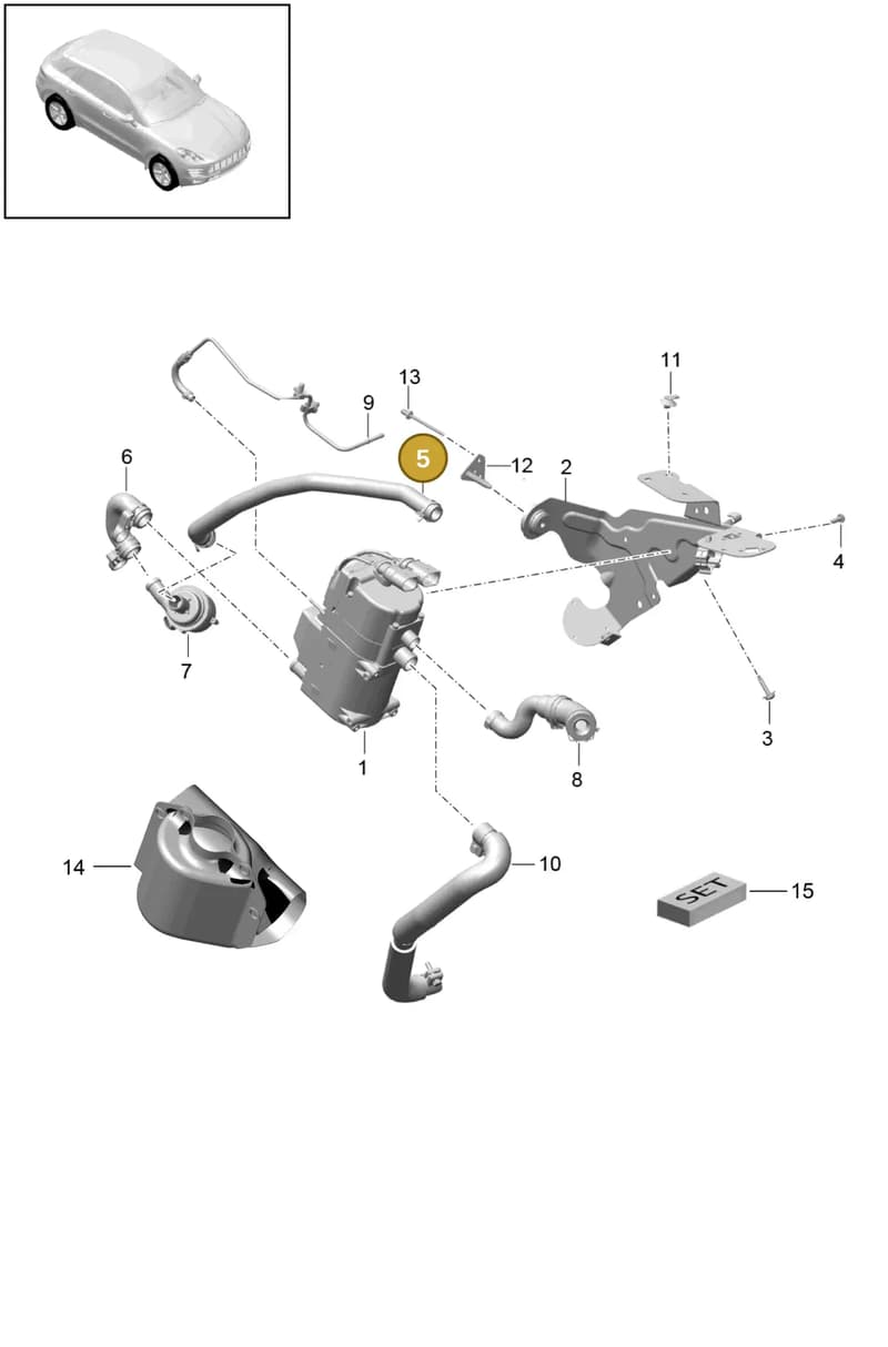 95B298653 — Porsche Macan (2013-2018) diagram p44813020, position 5