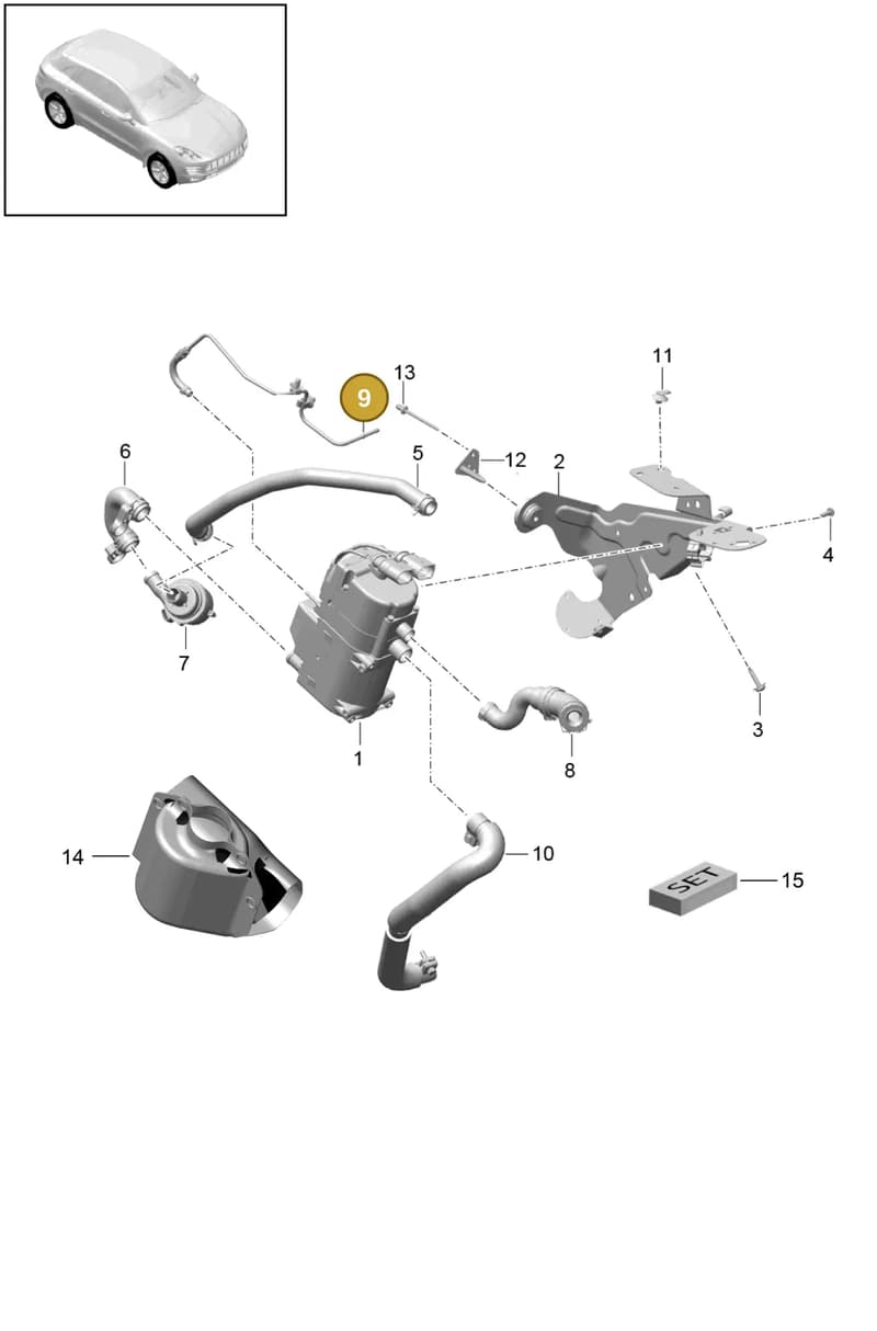 95B298681A — Porsche Macan (2013-2018) diagram p44813020, position 9