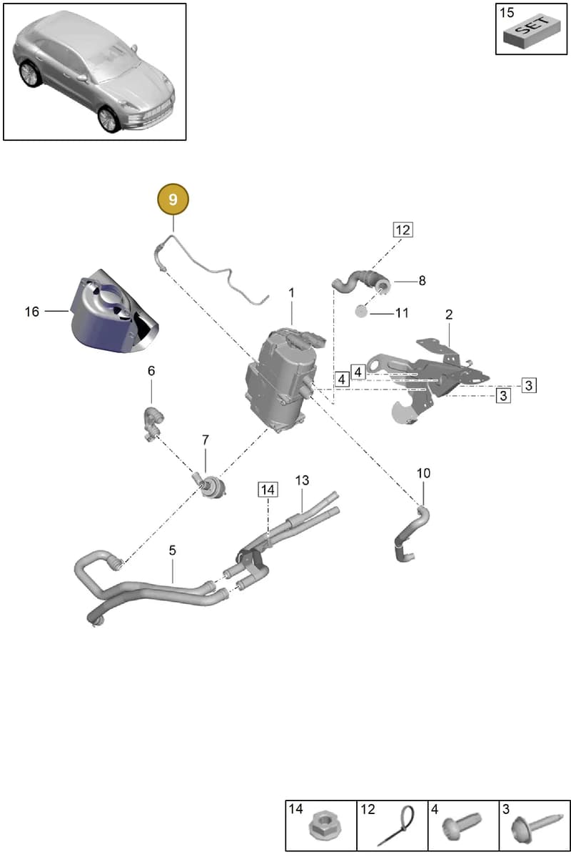 95B298681B — Porsche Macan (2018-2022) diagram p52813800, position 9