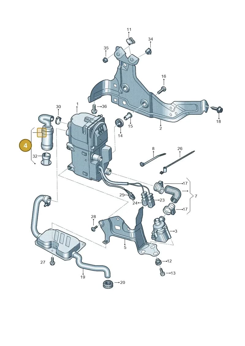 95B298805 — Audi A8 (2017-2025) diagram 838261000, position 4