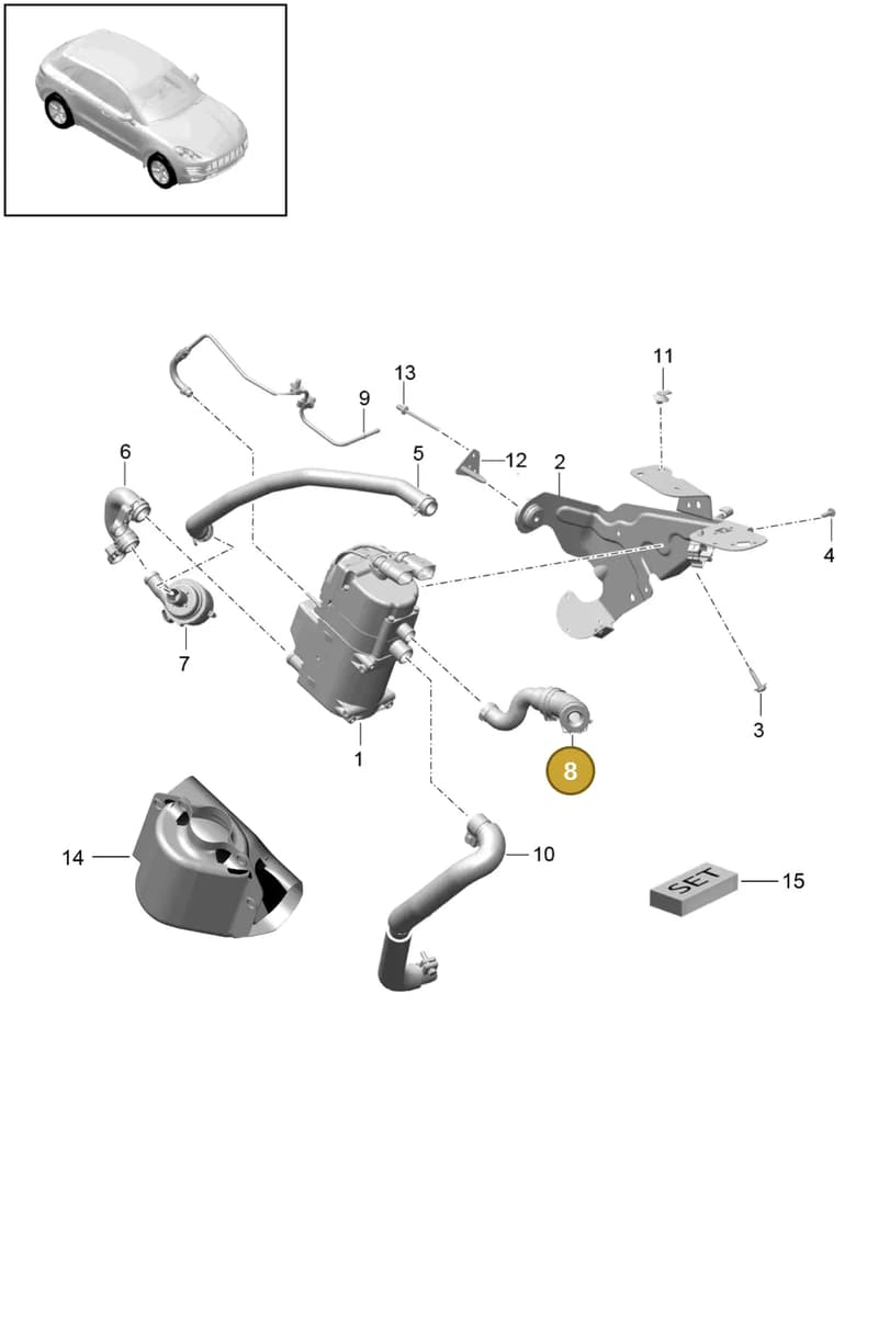 95B298972A — Porsche Macan (2013-2018) diagram p44813020, position 8