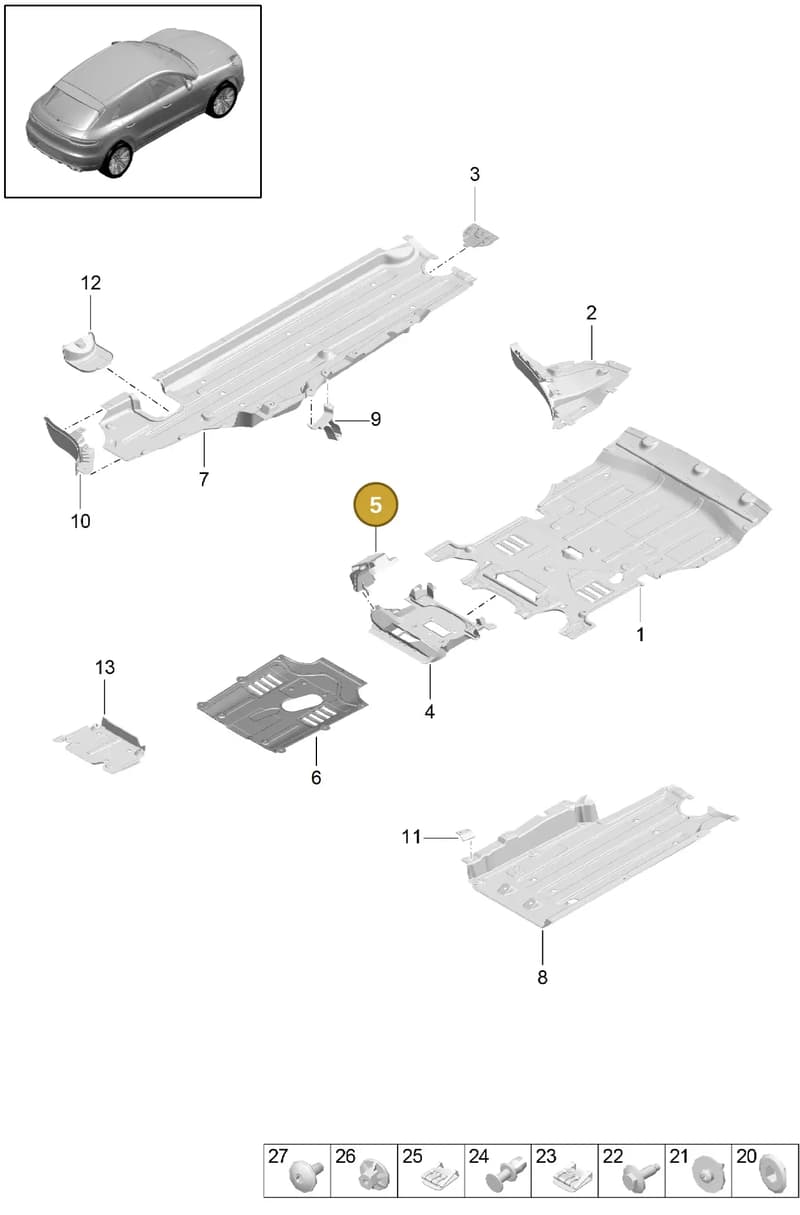 95B317017 — Porsche Macan (2018-2022) diagram p52801700, position 5