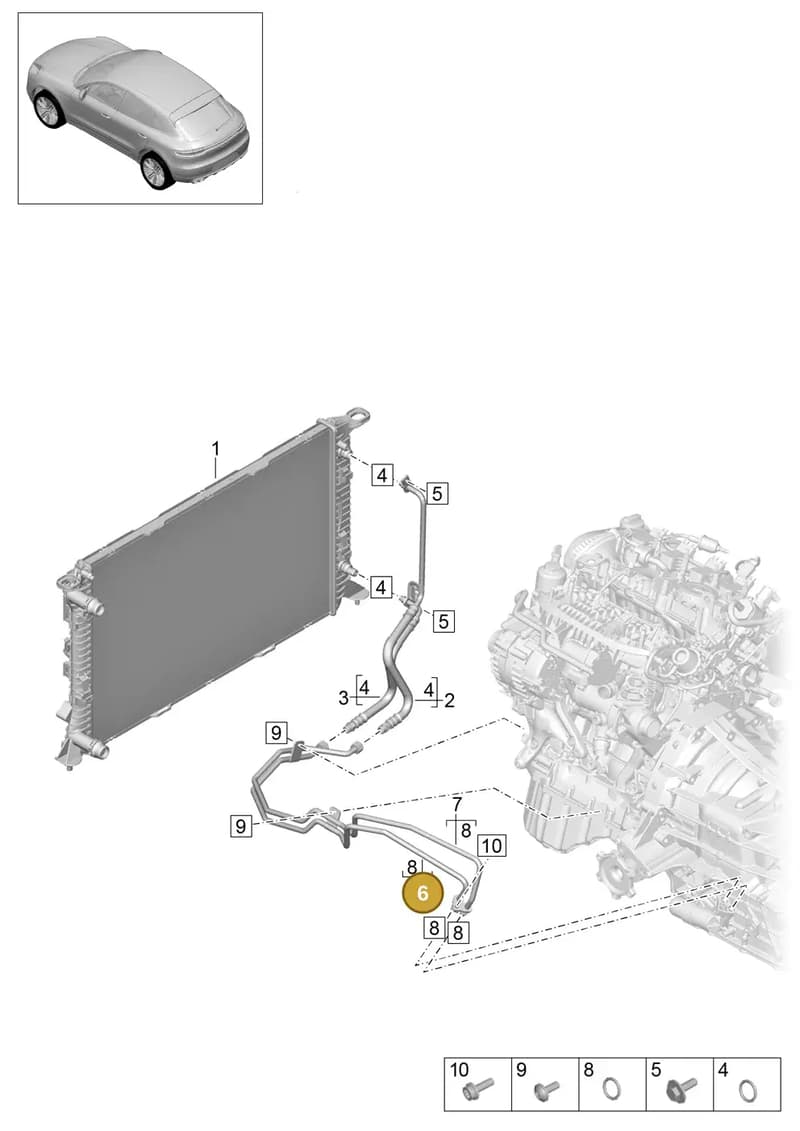 95B317817D — Porsche Macan (2018-2022) diagram p52307010, position 6