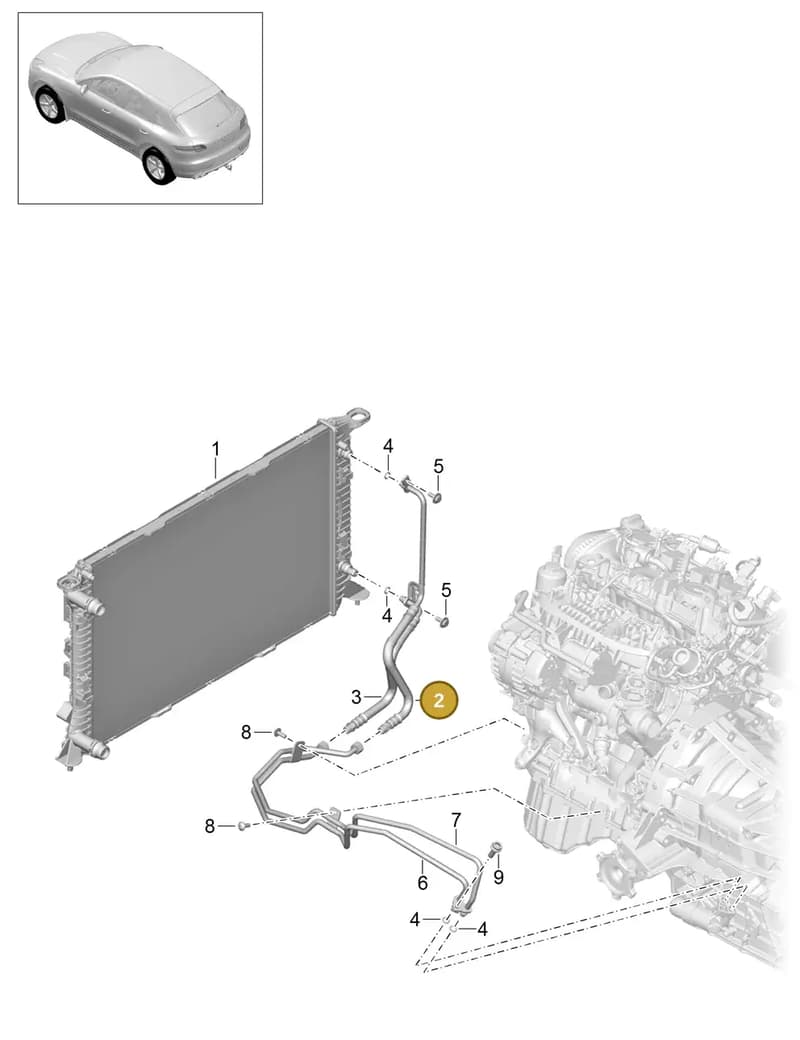 95B317826B — Porsche Macan (2013-2018) diagram p44360020, position 2