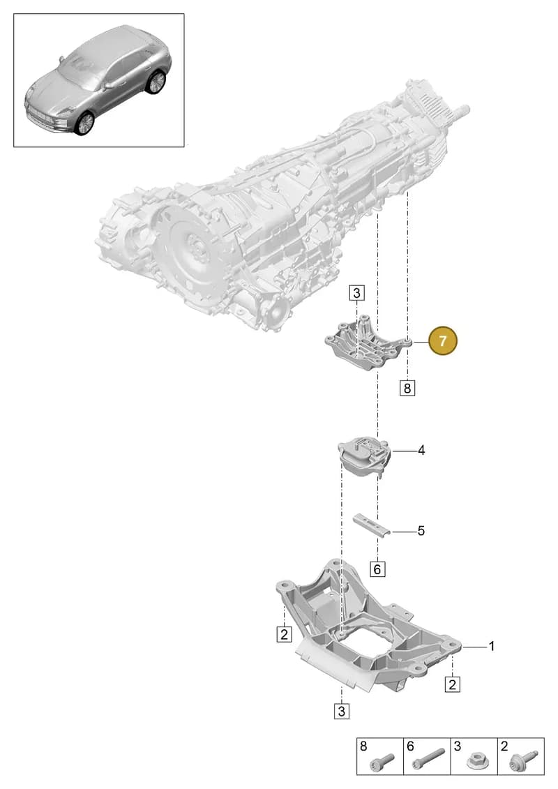 95B399115 — Porsche Macan (2018-2022) diagram p52306100, position 7