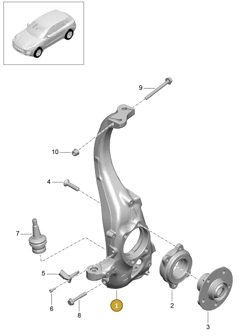 95B407253E — Porsche Macan (2013-2018) diagram p44401010, position 1