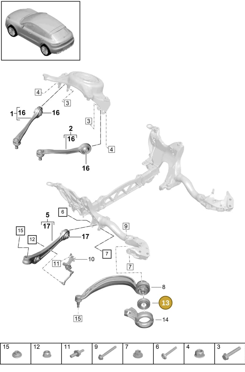 95B407459A — Porsche Macan (2018-2022) diagram p52401010, position 13
