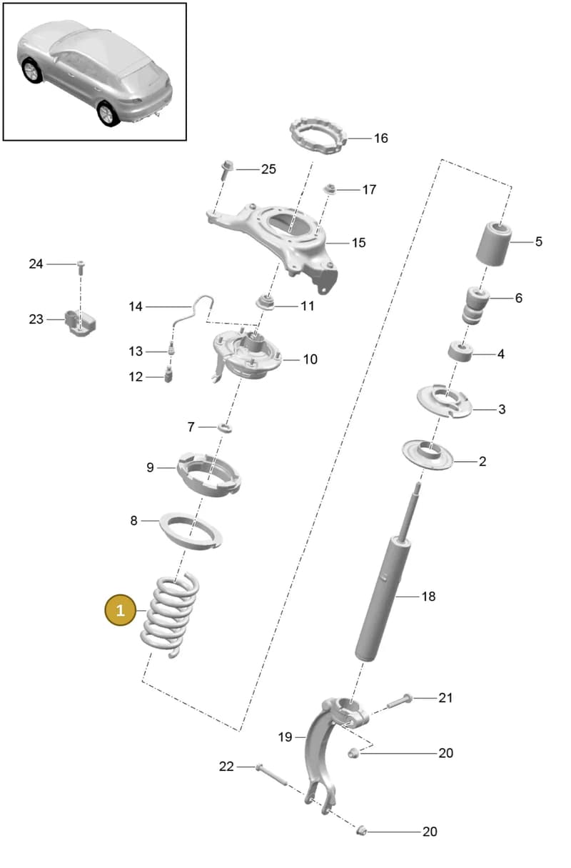 95B411105AF504 — Porsche Macan (2013-2018) diagram p44402000, position 1