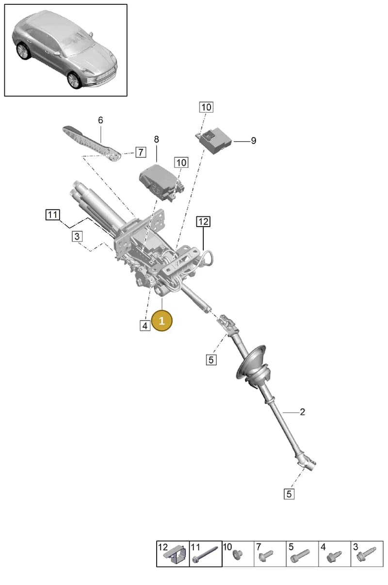 95B419506BA — Porsche Macan (2018-2022) diagram p52403060, position 1