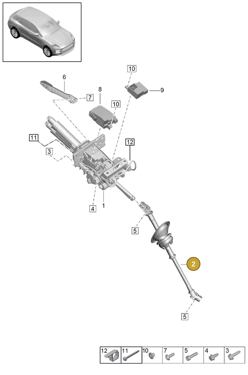 95B419753M — Porsche Macan (2018-2022) diagram p52403060, position 2