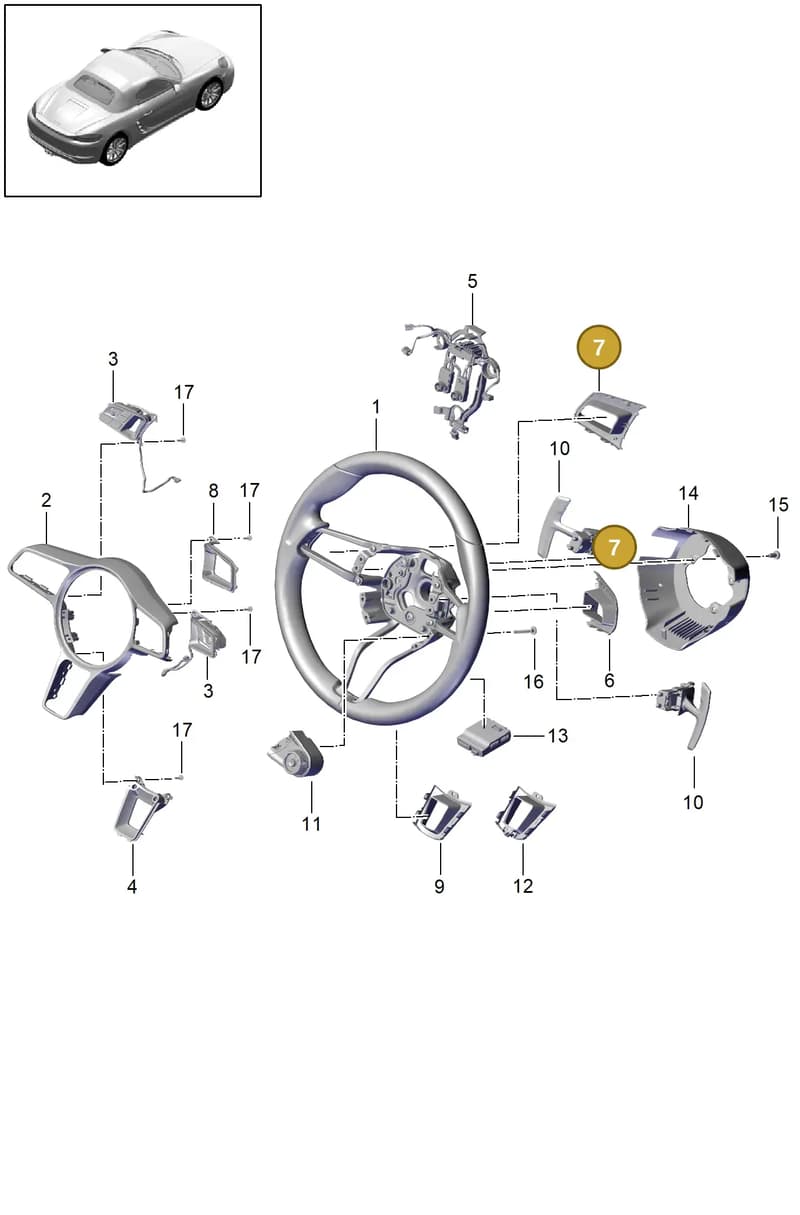 95B419937E5Q0 — Porsche Boxster (2016-) diagram p48403010, position 7