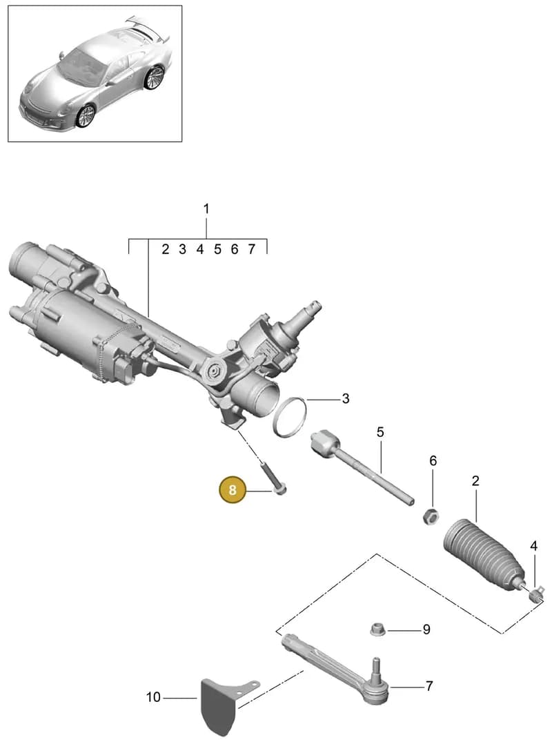 95B419938G5Q0 — Porsche 911 (2013-2020) diagram p41403000, position 8