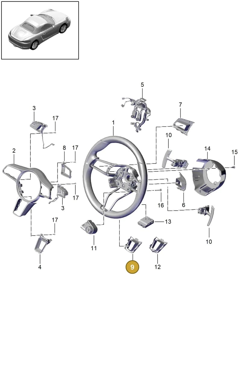 95B419938G5Q0 — Porsche Boxster (2016-) diagram p48403010, position 9