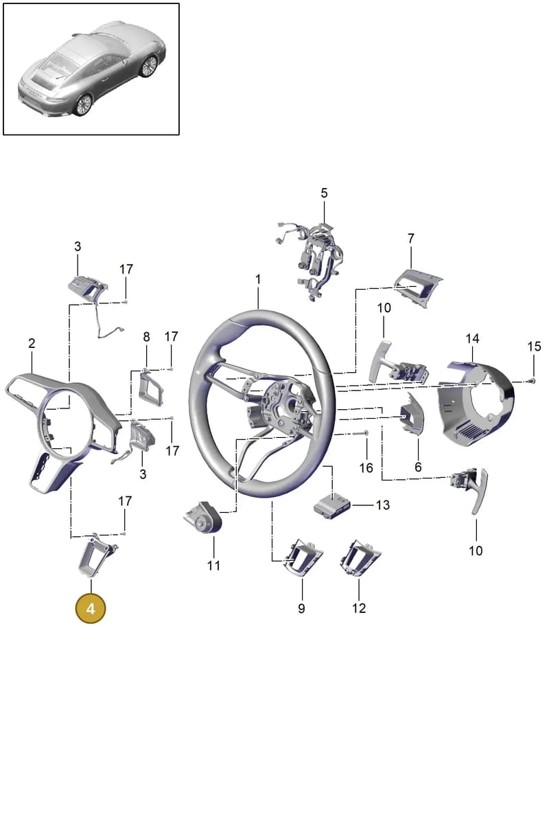 95B419938H5Q0 — Porsche 911 (2016-2019) diagram p47403010, position 4