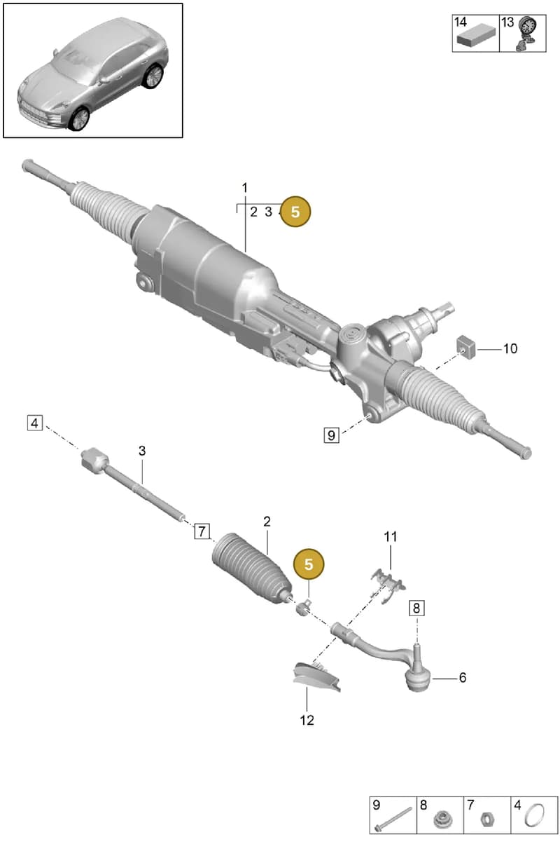 95B419938H5Q0 — Porsche Macan R4 TFSI (2018-) diagram p52403000, position 5