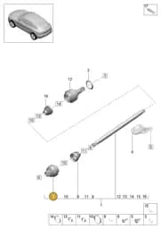 95B501305D Porsche Constant Velocity Joint