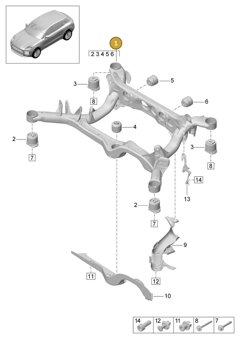 95B505235F — Porsche Macan (2018-2022) diagram p52501000, position 1