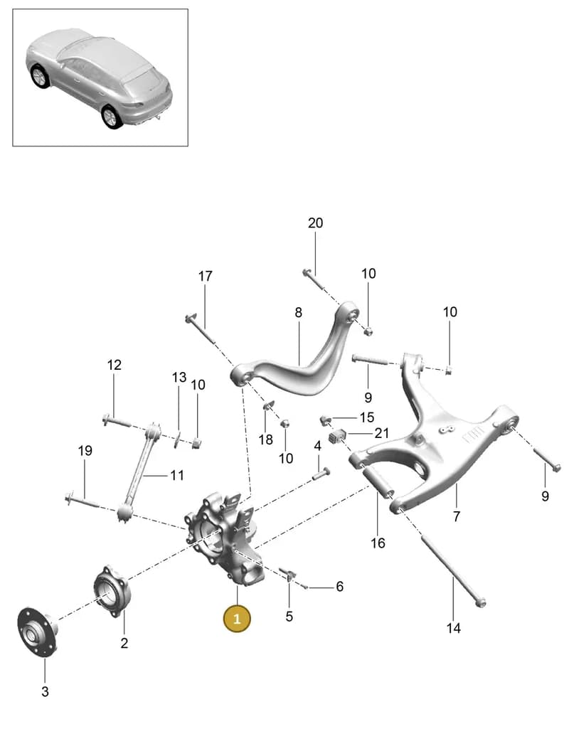 95B505431BY — Porsche Macan (2013-2018) diagram p44501000, position 1