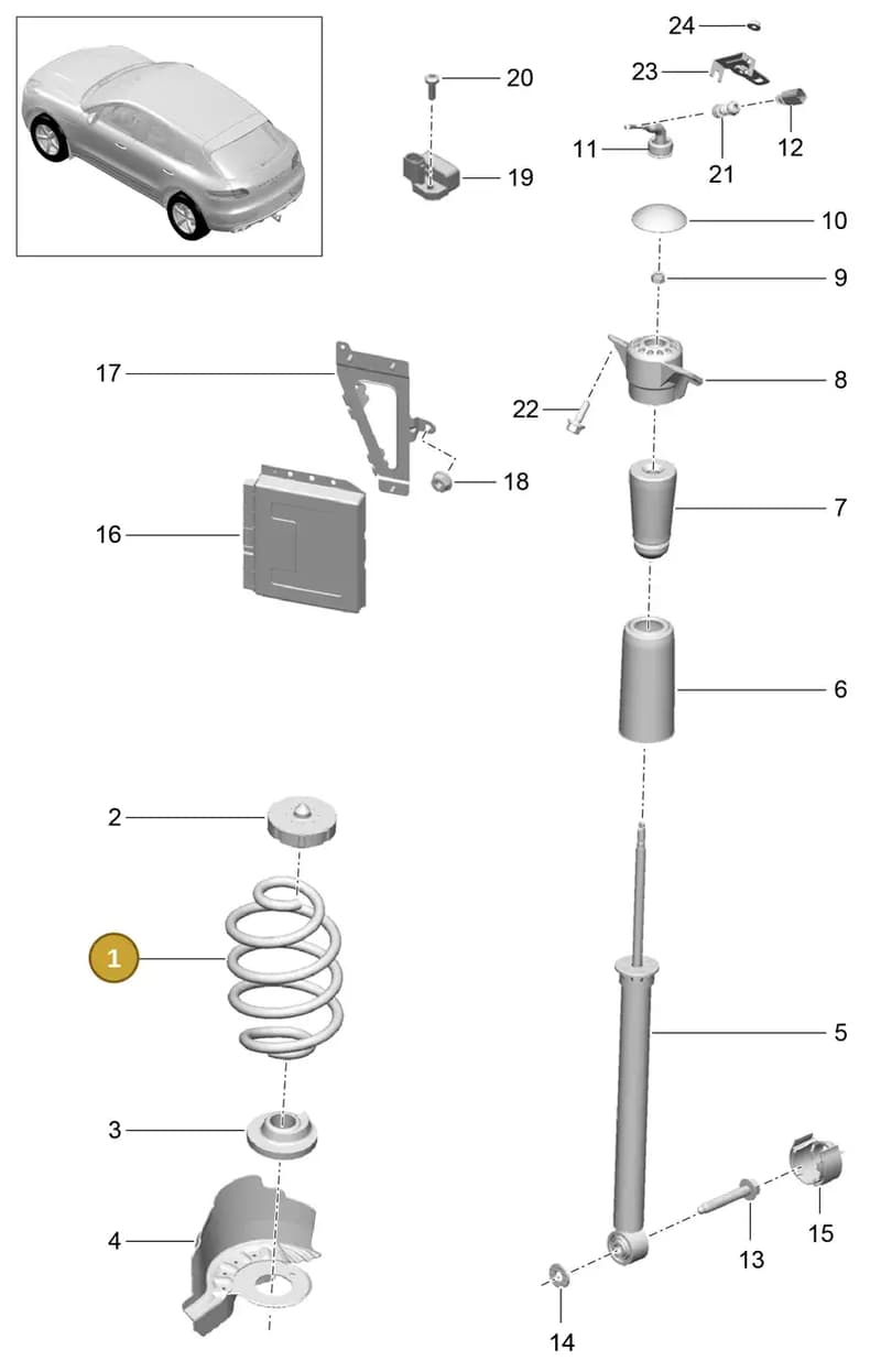 95B511115AG504 — Porsche Macan (2013-2018) diagram p44502000, position 1