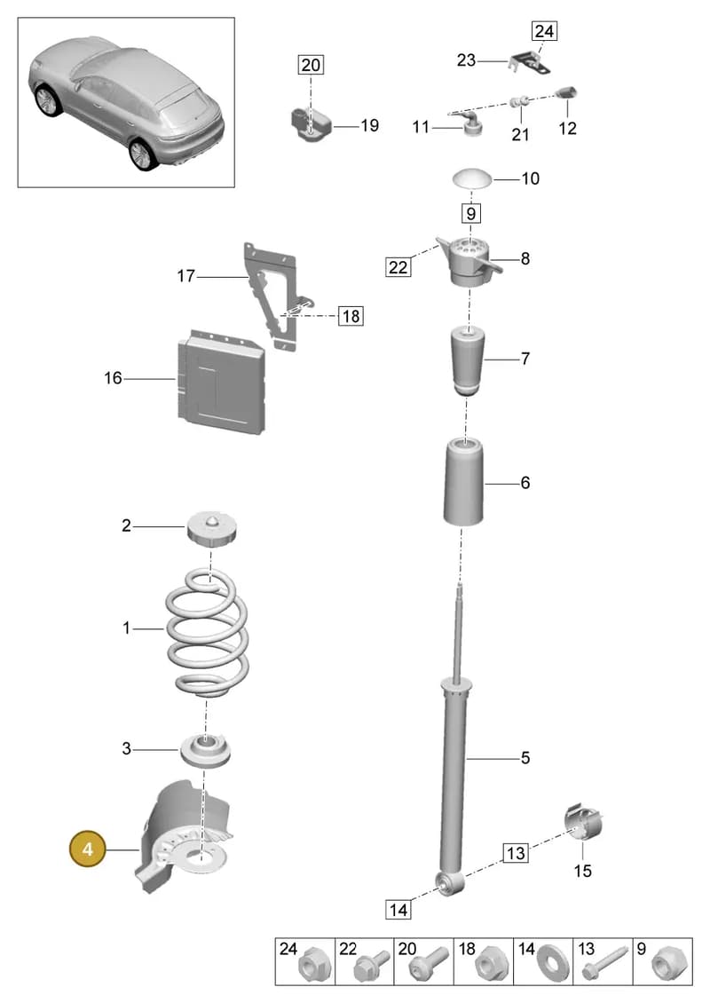 95B512131L — Porsche Macan (2018-2022) diagram p52502000, position 4