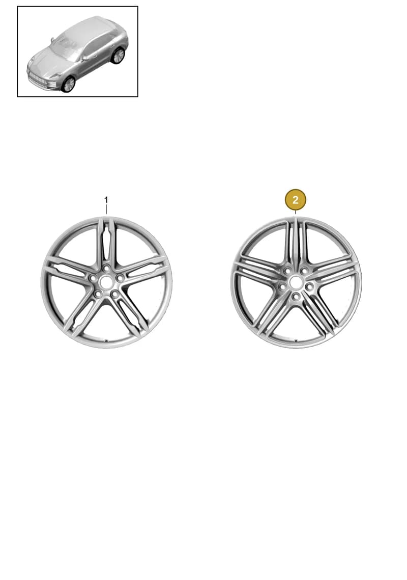 95B601025DR88Z — Porsche Macan (2018-2022) diagram p52601010, position 2