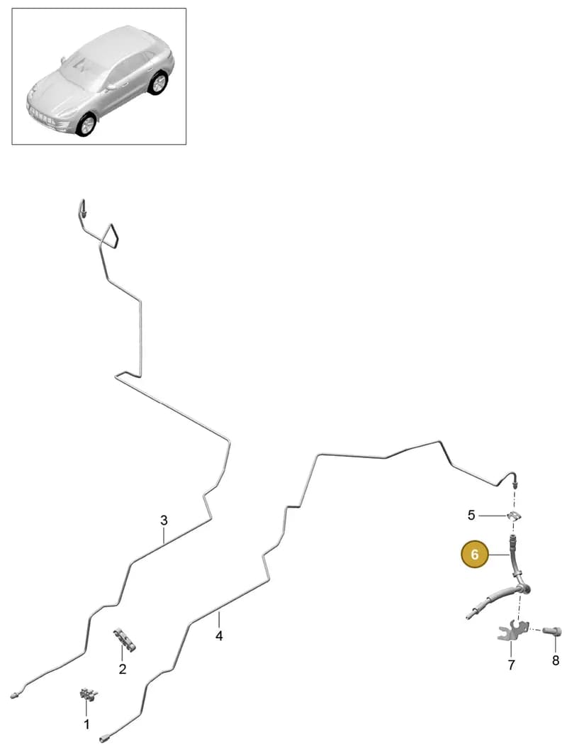 95B611776A — Porsche Macan (2013-2018) diagram p44604010, position 6