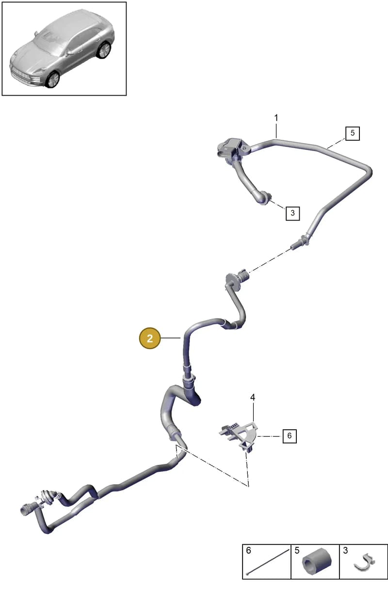 95B611931AF — Porsche Macan (2018-2022) diagram p52604050, position 2