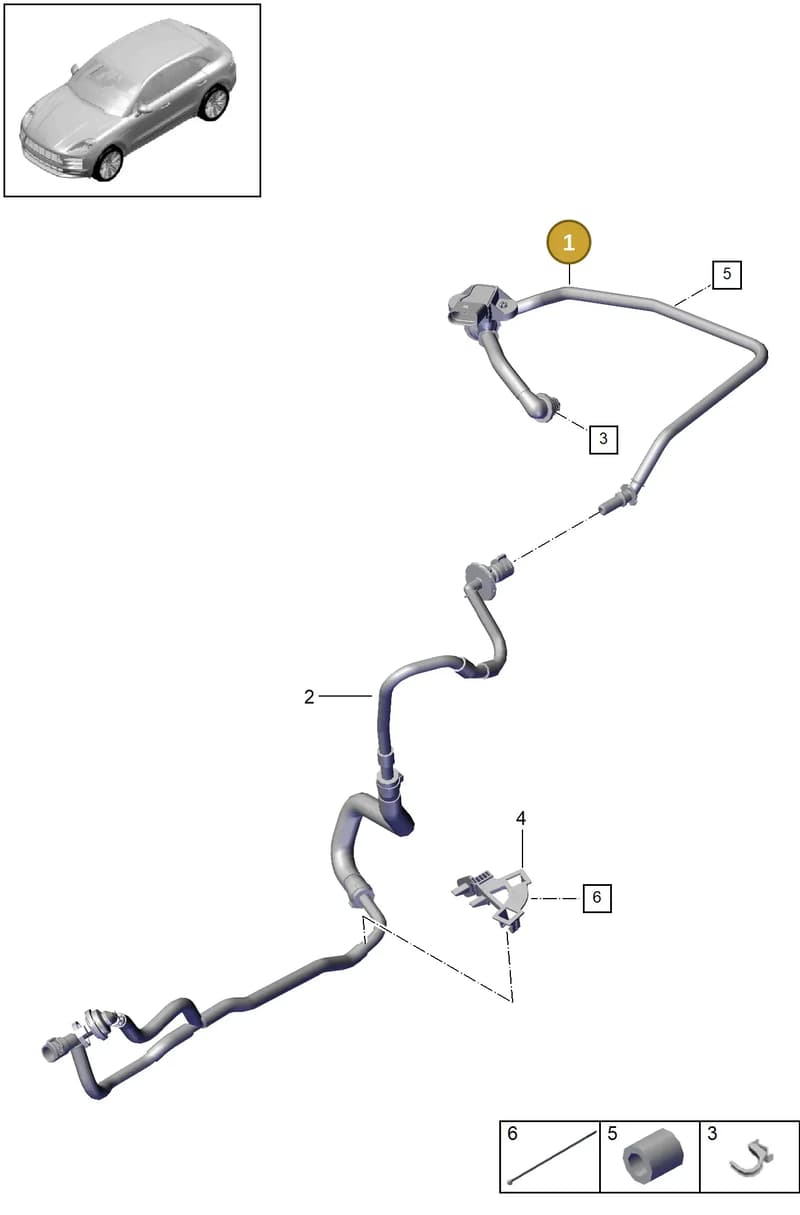 95B611931AH — Porsche Macan (2018-2022) diagram p52604050, position 1