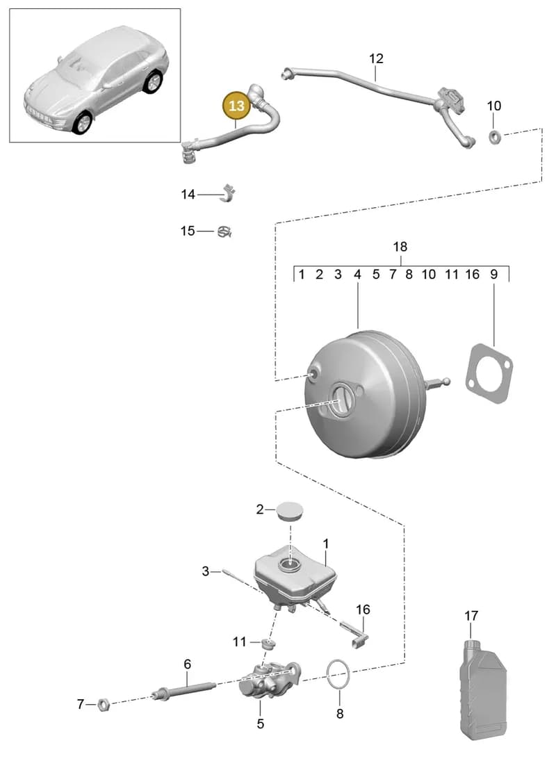 95B611931K — Porsche Macan (2013-2018) diagram p44604000, position 13