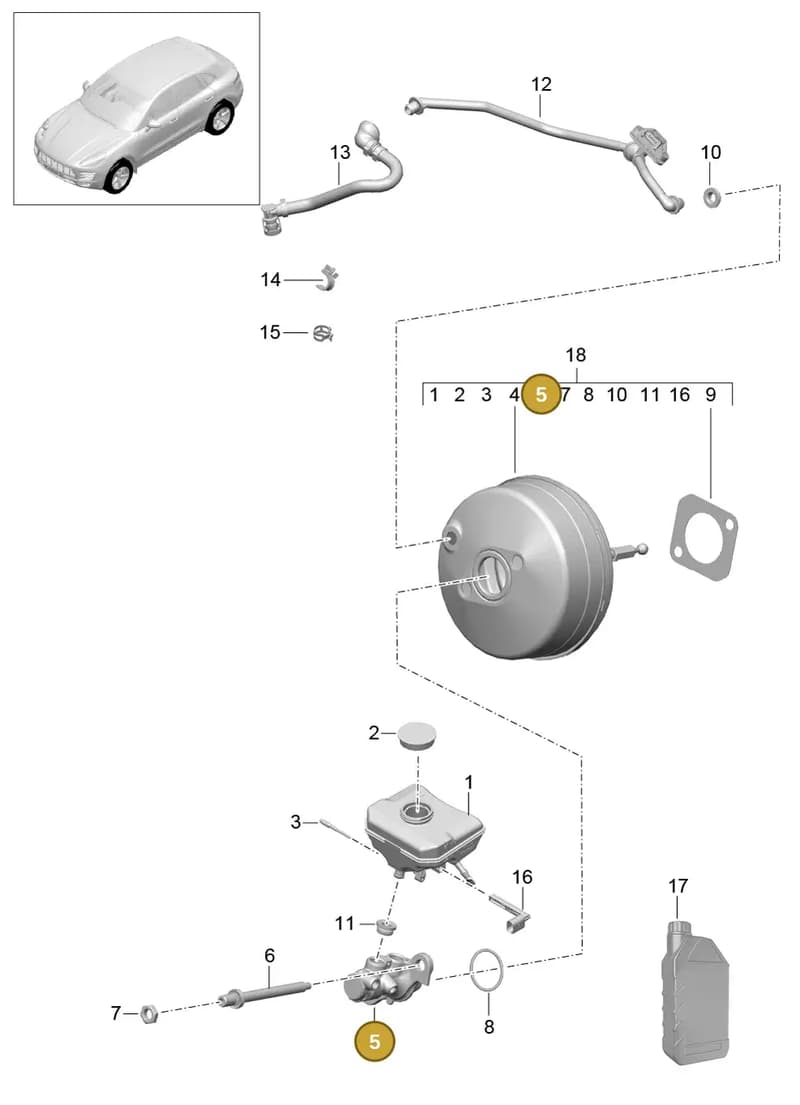 95B614724E — Porsche Macan (2013-2018) diagram p44604000, position 5
