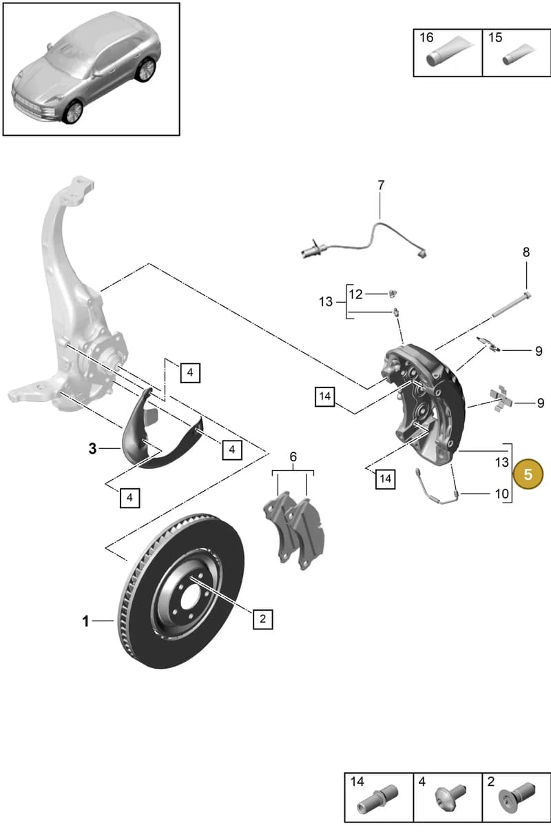 95B615123AB — Porsche Macan (2018-2022) diagram p52602000, position 5