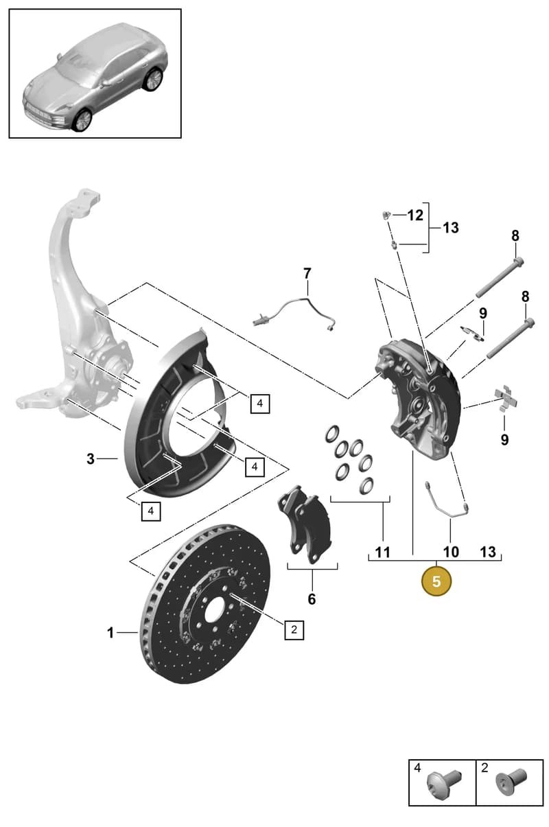95B615123T — Porsche Macan (2018-2022) diagram p52602020, position 5