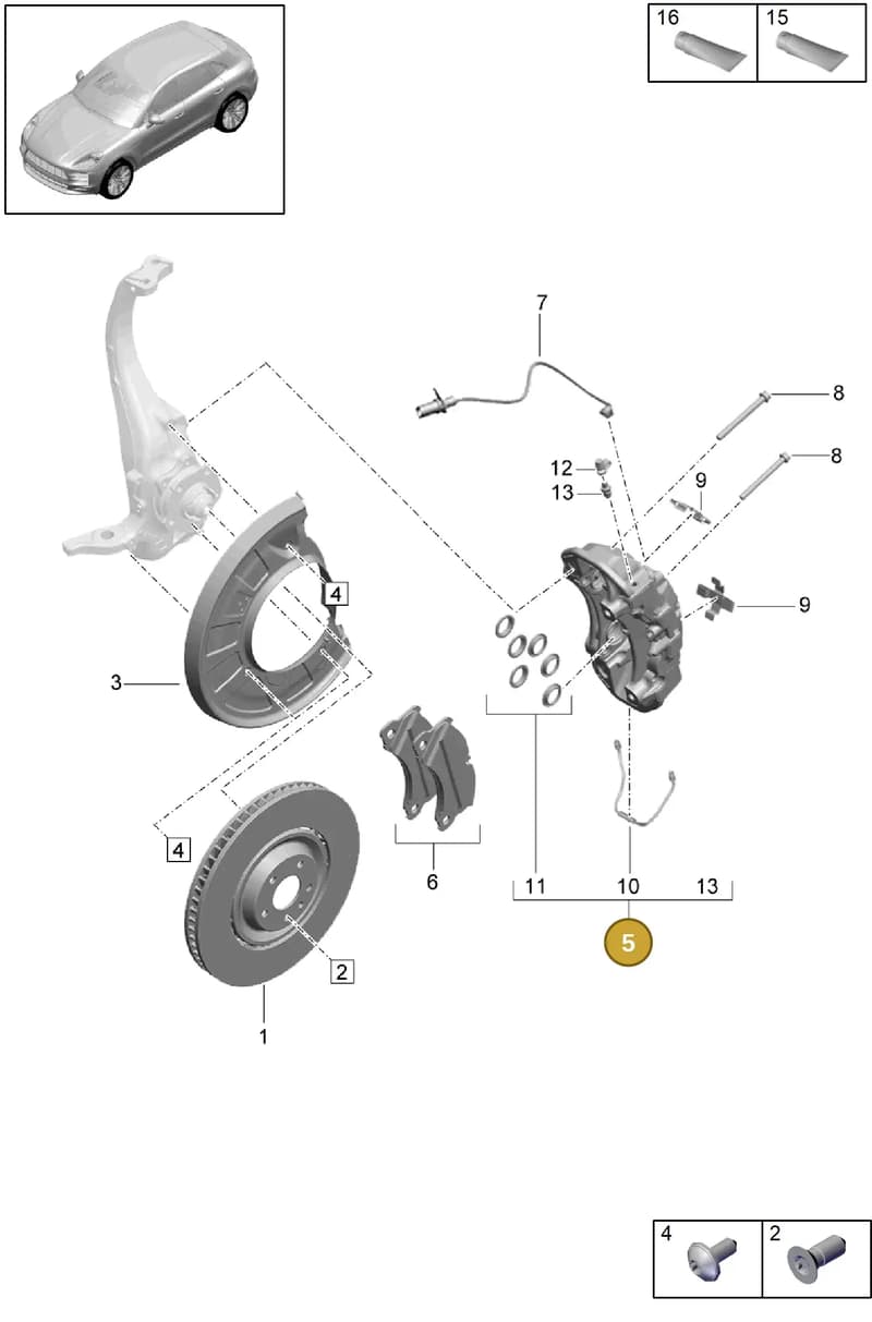 95B615124N — Porsche Macan (2018-2022) diagram p52602010, position 5